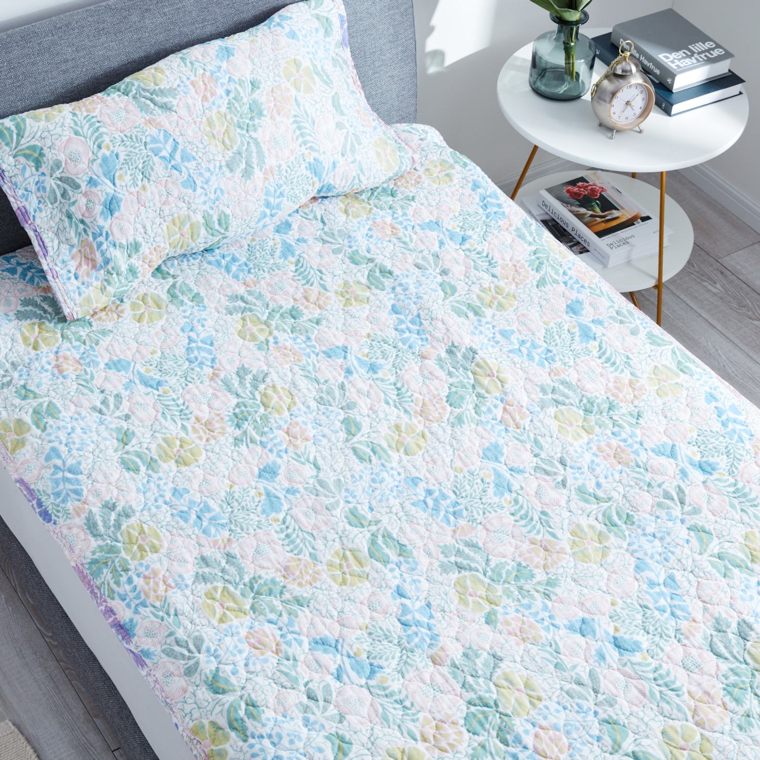 ＜ダブル＞西川 オールコットン 抗菌　リバーシブル やわらか水洗い敷きパッド 