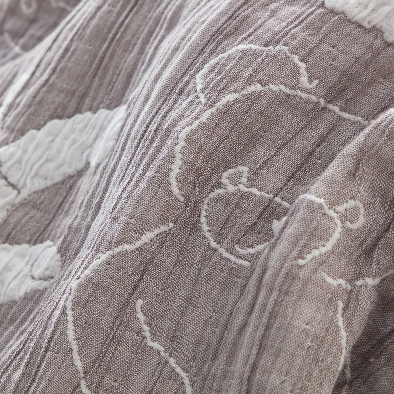 ＜シングル＞ワンダフルワールド ｂｙ　アキコオブチ 浮かし織り 日本製ガーゼケット 