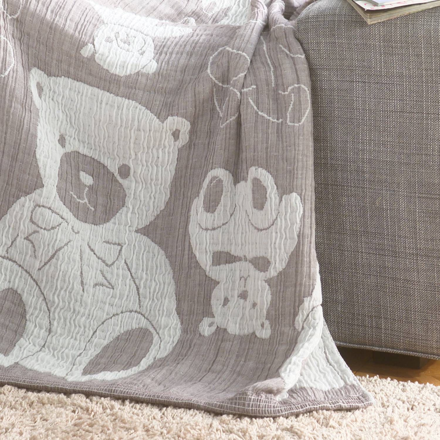 ワンダフルワールド ｂｙ　アキコオブチ 浮かし織り 日本製ガーゼハーフケット