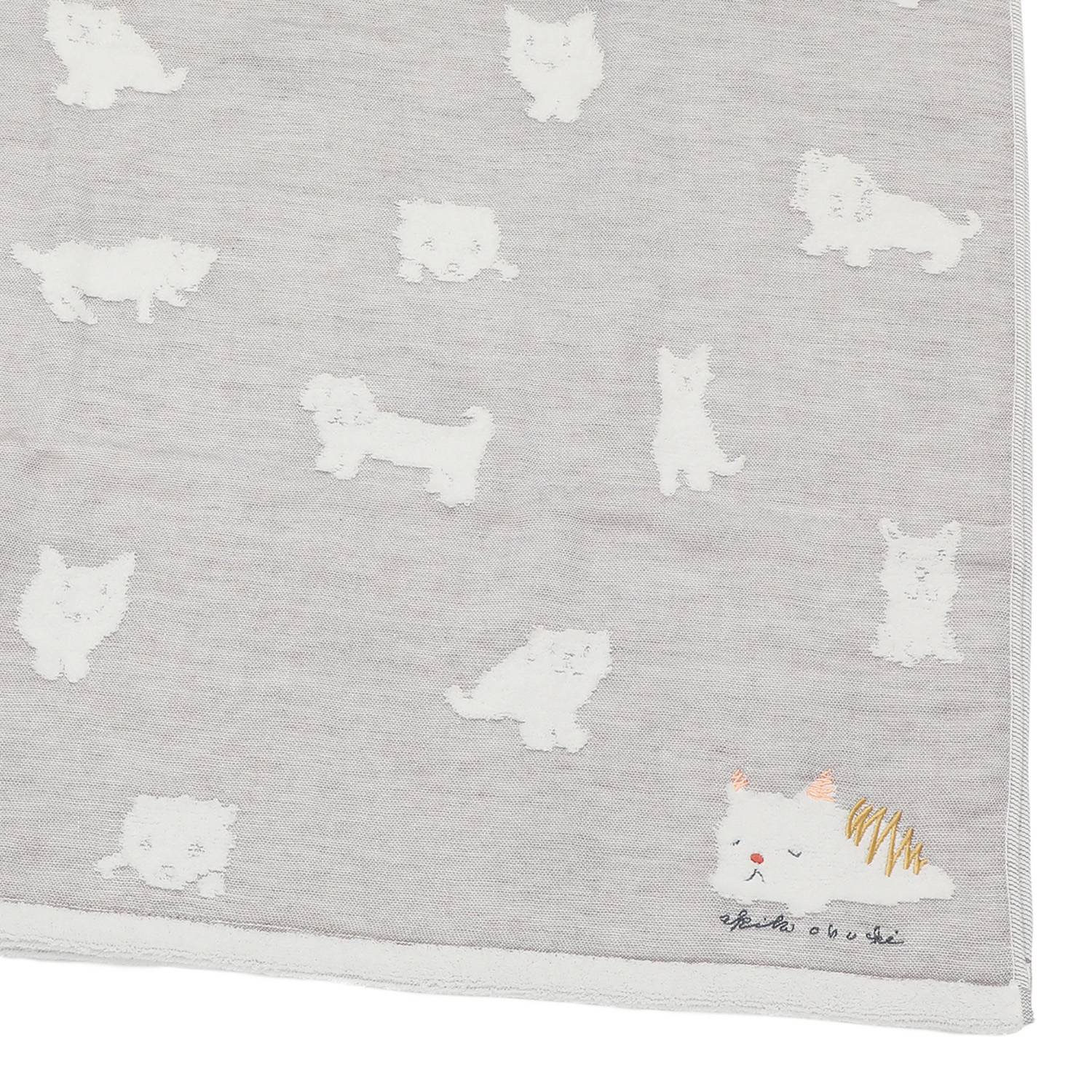 ワンダフルワールド ｂｙ　アキコオブチ ガーゼとパイルの やさしい肌ごこち バスタオル 同色２枚組