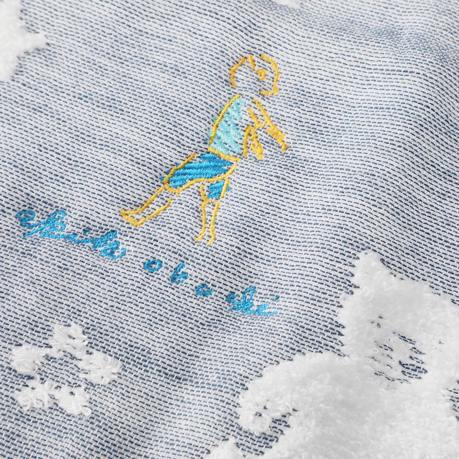 ワンダフルワールド ｂｙ　アキコオブチ ガーゼとパイルの やさしい肌ごこち フェイスタオル 同色３枚組