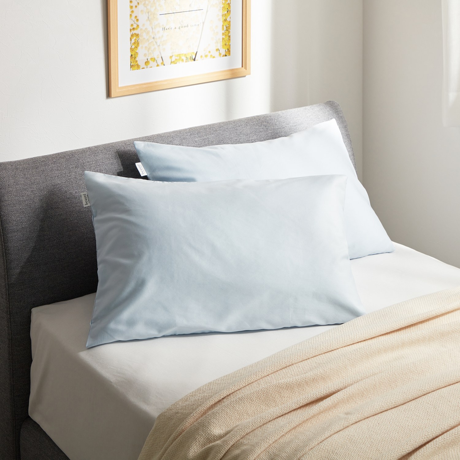 西川 コットン１００％ 日本製ピローケース 同色２枚組