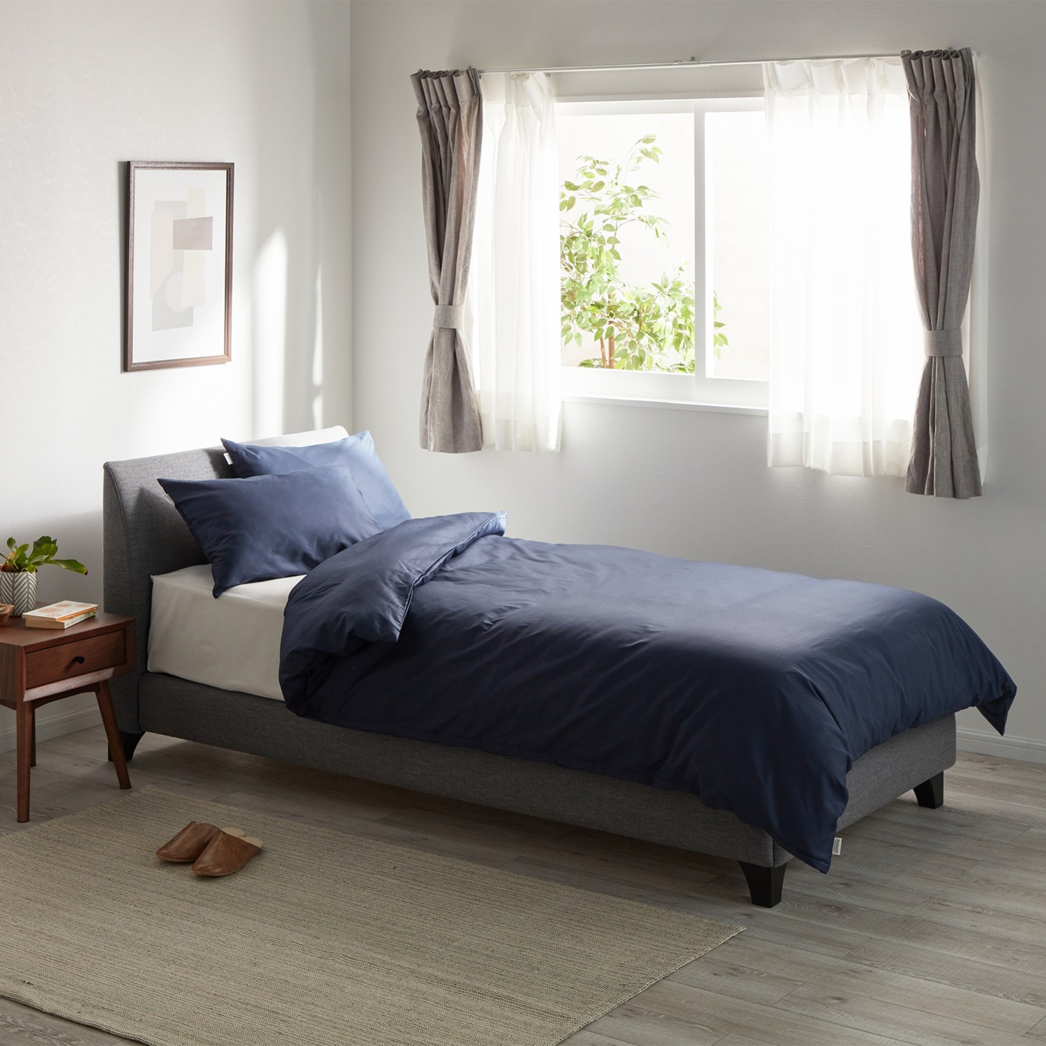 西川 コットン１００％ 日本製ピローケース 同色２枚組