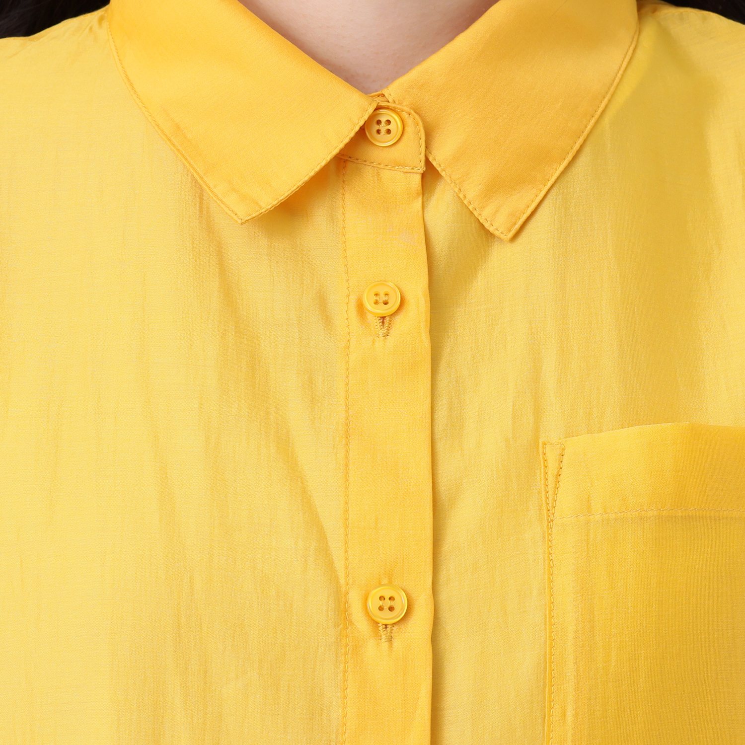 エムズ　スタイル シアービンテージ加工 ラインアクセント ロングシャツ