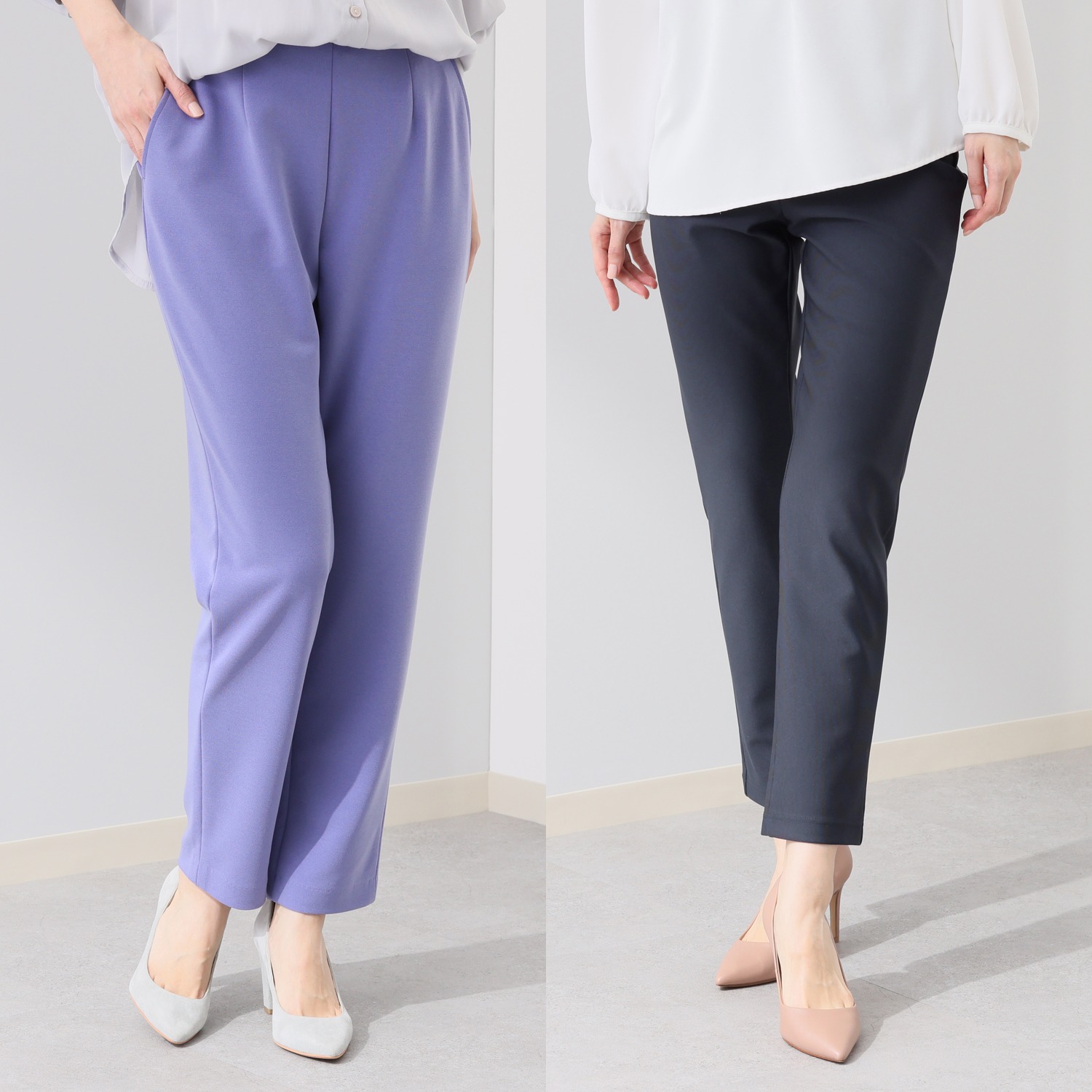 有木 ジャパンメイド はっ水スリムパンツ＆テーパードアンクルパンツ