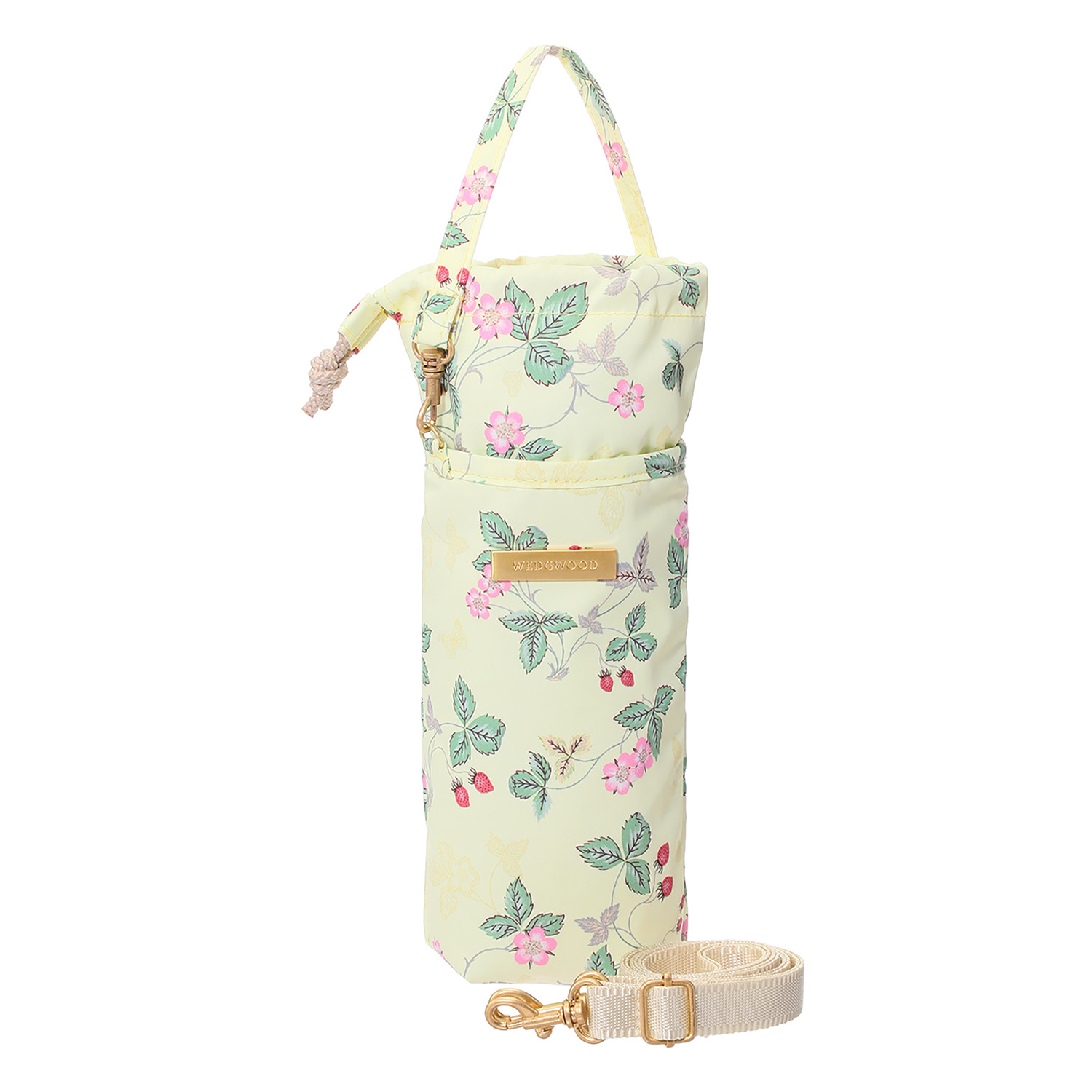 ウェッジウッド ワイルドストロベリー はっ水 ショルダーストラップ付 ペットボトルホルダー