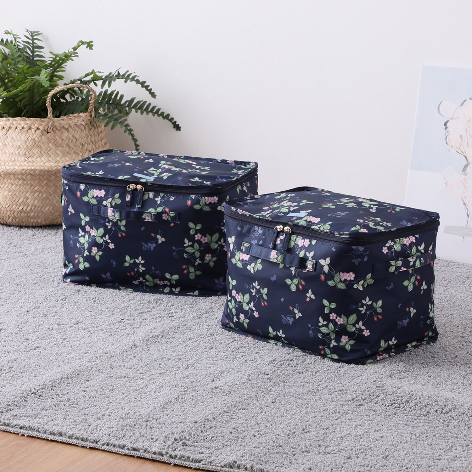 ウェッジウッド ワイルドストロベリー 深型収納ケース ２個セット