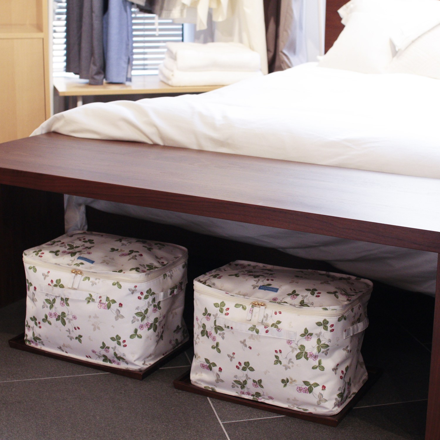 ウェッジウッド ワイルドストロベリー 深型収納ケース ２個セット