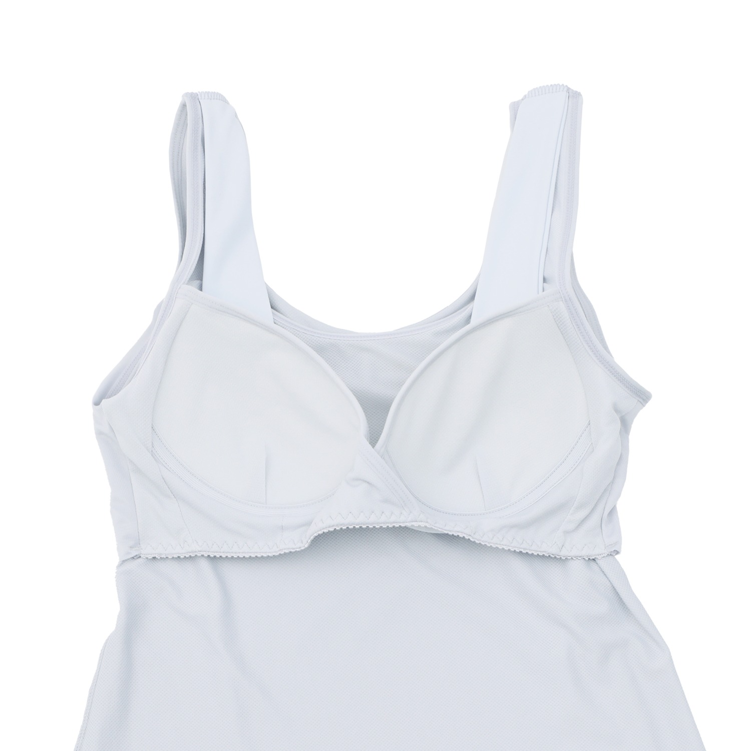 ジュエル 接触冷感・抗菌防臭 さらっとメッシュ カップ付 タンクトップスリップ ２枚セット 