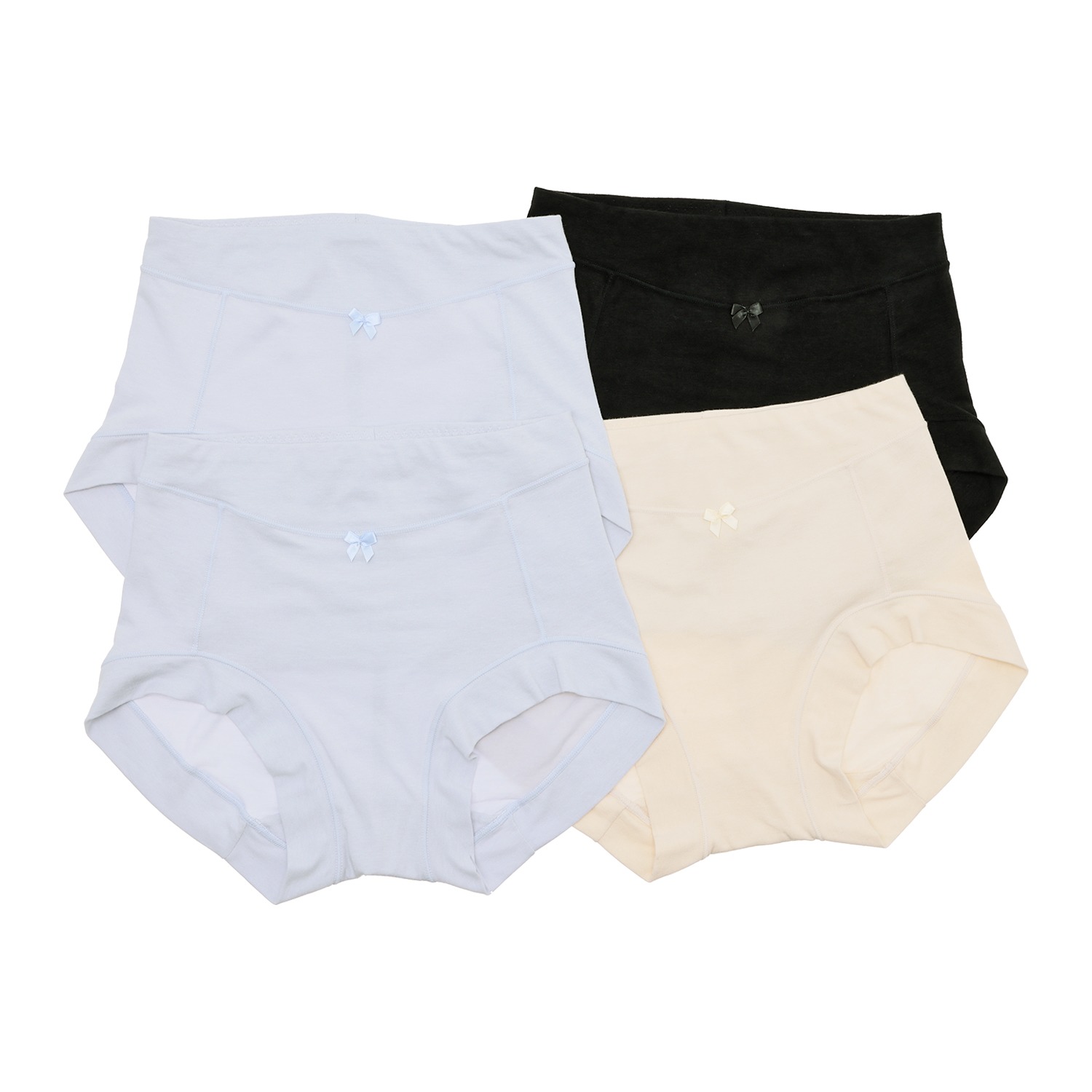 ジュエル 制菌 綿混 お腹もお尻もすっぽり 包み込むショーツ ４枚セット