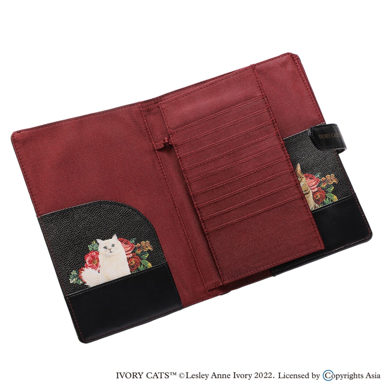 ディアカーズ おくすり手帳＆ おくすり手帳ケースセット “アイボリーキャッツ”