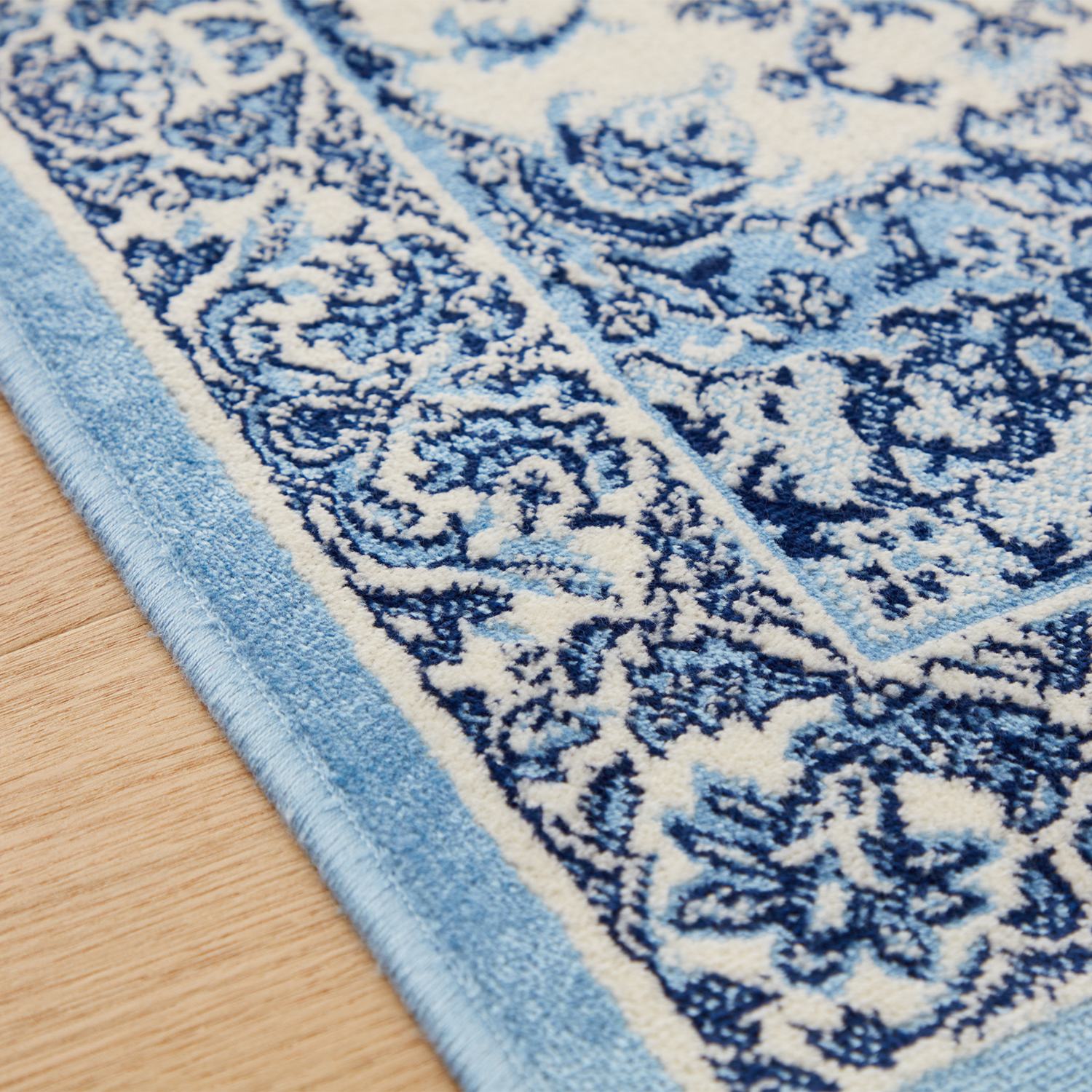 ＜６０×１００ｃｍ＞ベルギー製 さらさら綿混 シルクタッチカーペット 