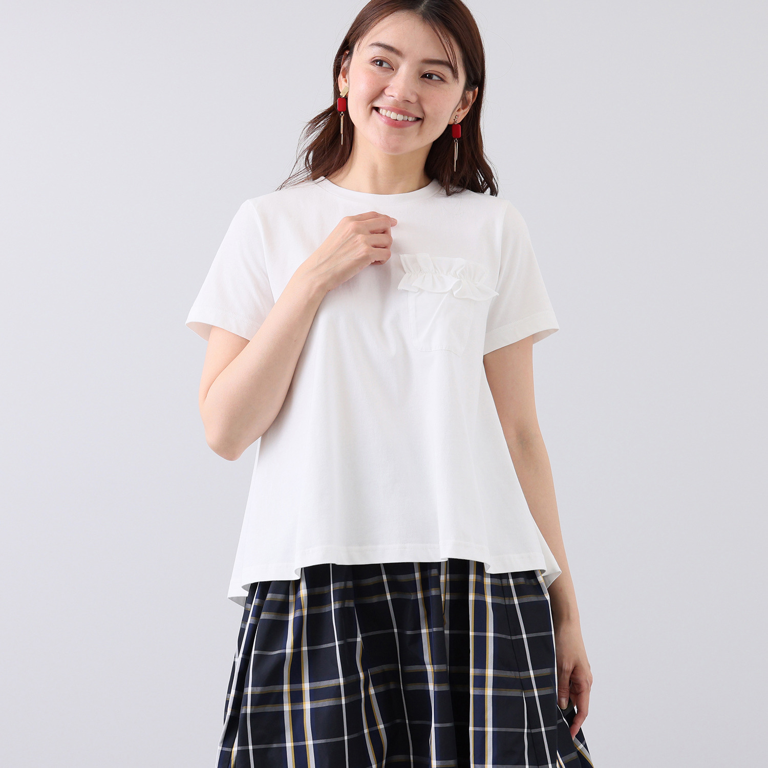 イシカワラボ★ヒトミ コットンジャージー オーロラシルエット プルオーバー