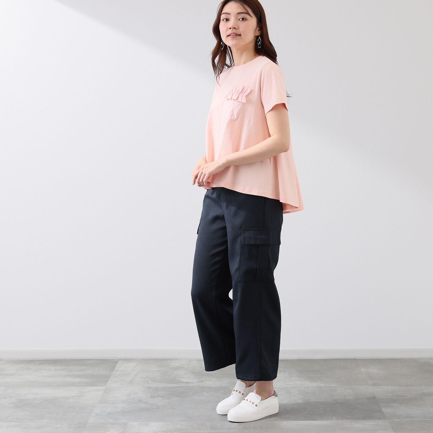 イシカワラボ★ヒトミ コットンジャージー オーロラシルエット プルオーバー