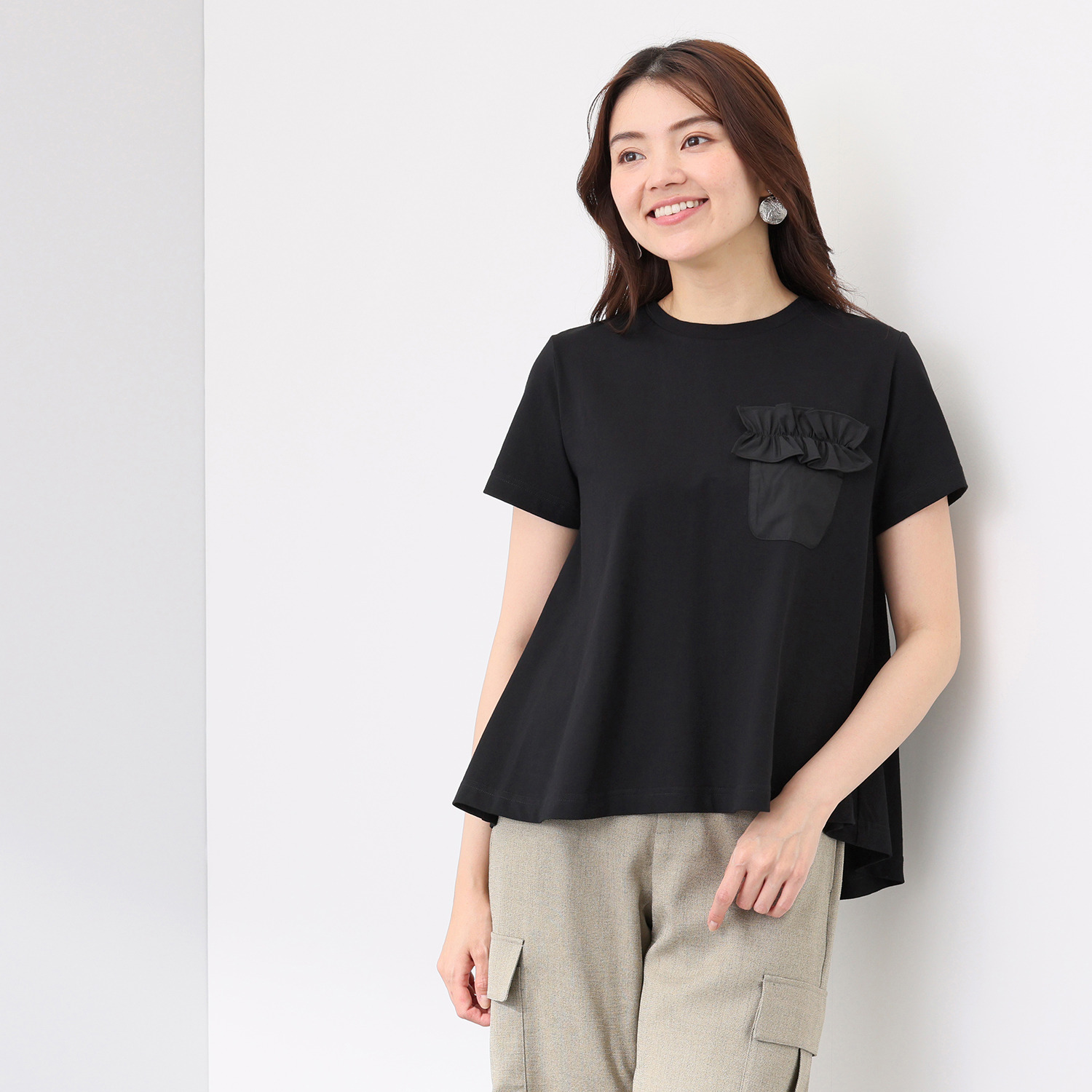 イシカワラボ★ヒトミ コットンジャージー オーロラシルエット プルオーバー