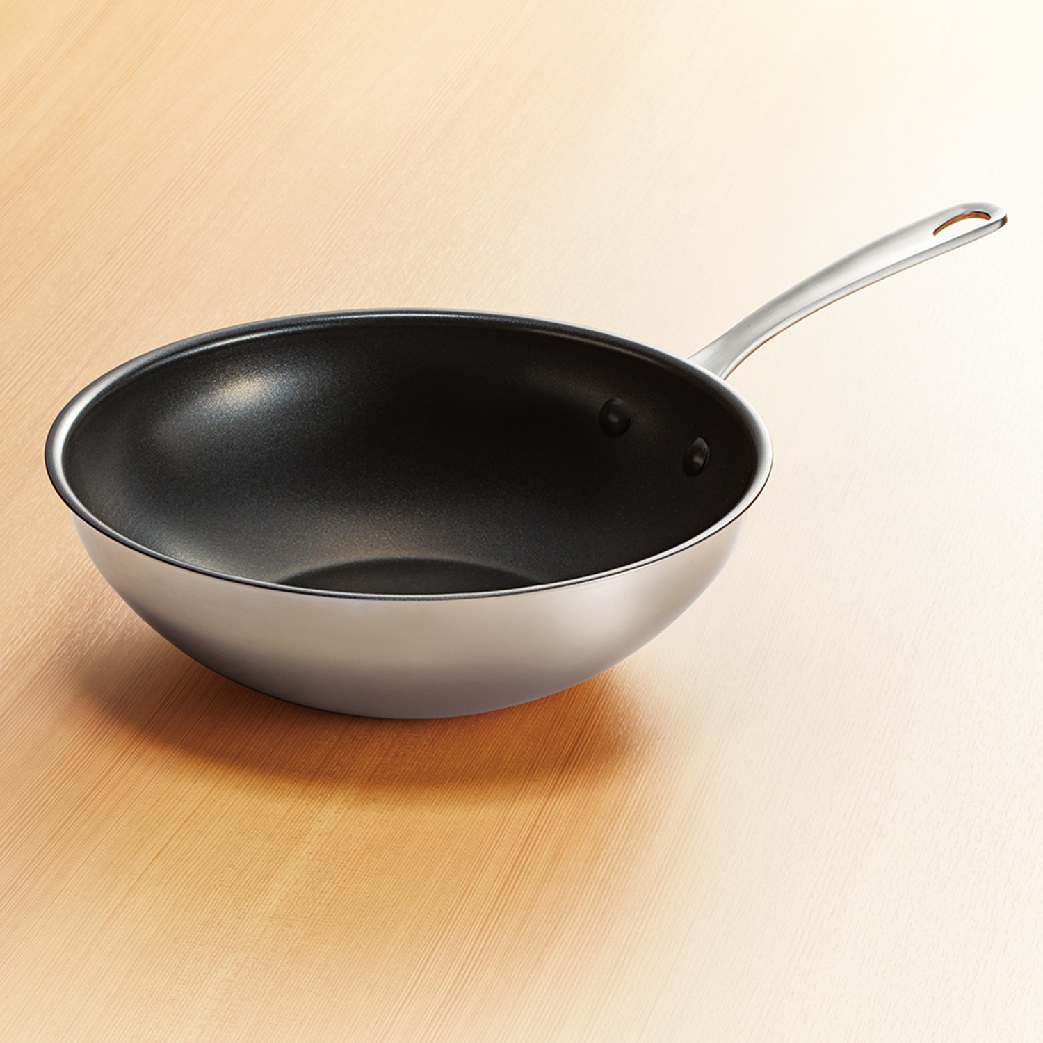 ＜２６ｃｍ＞マイヤー 深型＋丸底のこだわり形状 素早く炒めて 少ない油で揚げられる ステアフライパン 