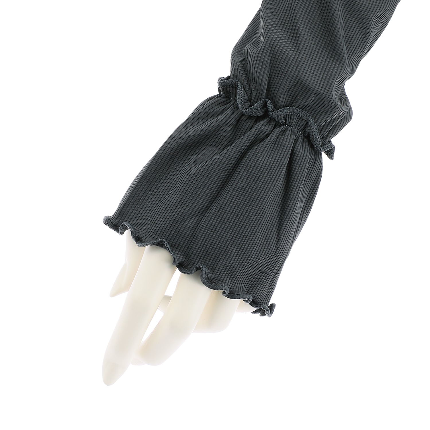 ひんやり　ＵＶカット リブレイヤード ロングアームカバー ２色セット