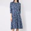 ダジュール 花びらプリント フレアーワンピース