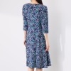 ダジュール 花びらプリント フレアーワンピース