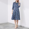 ダジュール 花びらプリント フレアーワンピース