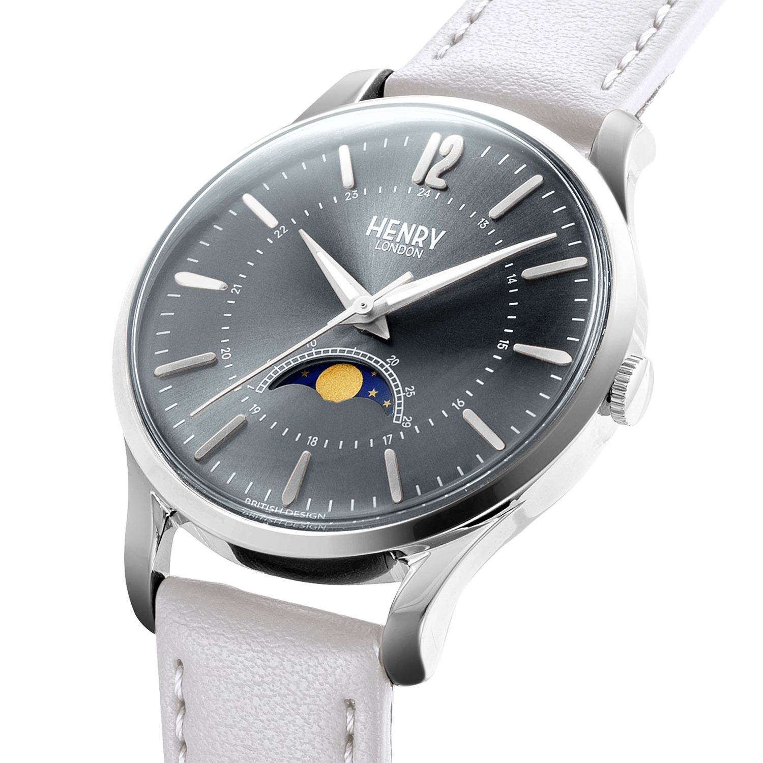 ヘンリーロンドン ベイズウォーター ラウンドフェイス アップルレザーベルト ウォッチ