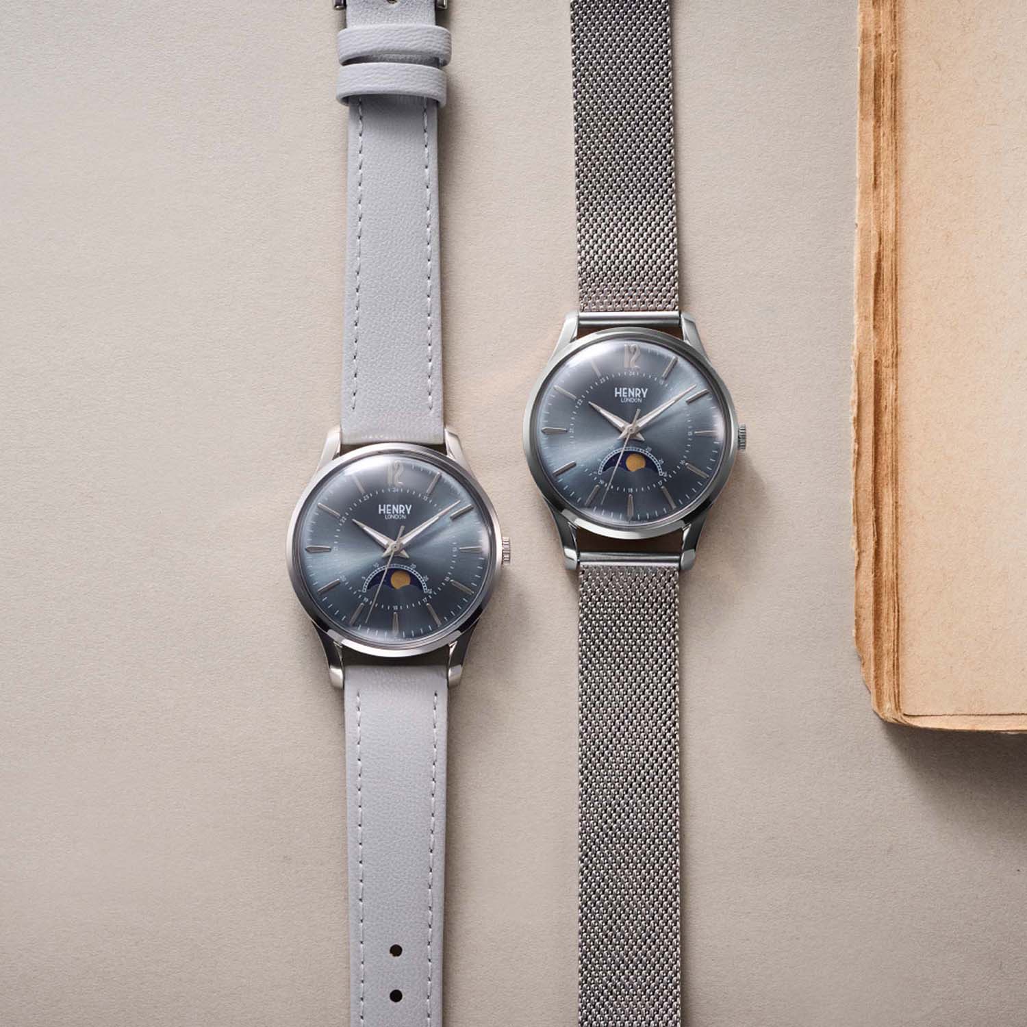 ヘンリーロンドン ベイズウォーター ラウンドフェイス アップルレザーベルト ウォッチ