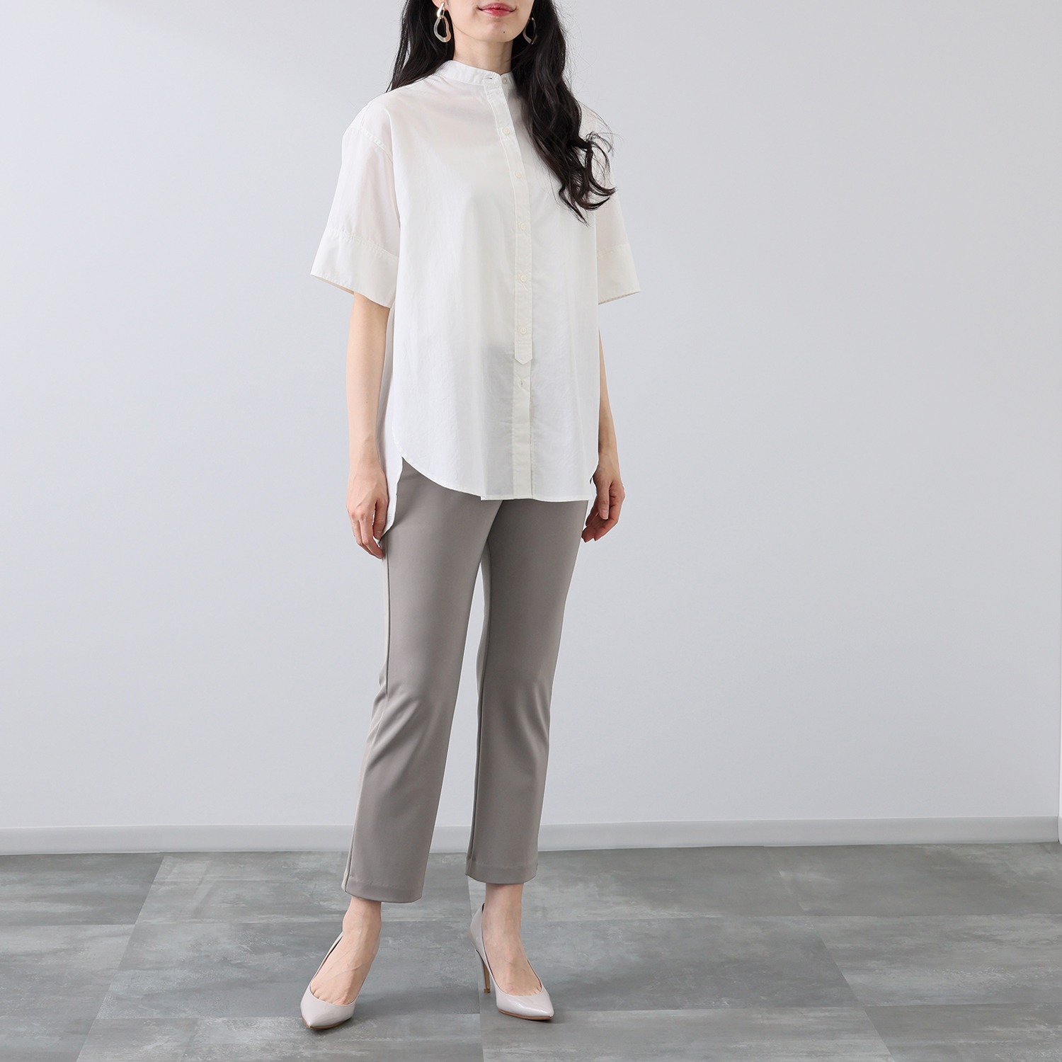 上質ごこち 接触冷感 ソアロン ストレートパンツ ＜股下６５ｃｍ＞