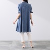 ダジュール デニム 袖リボン ワンピース