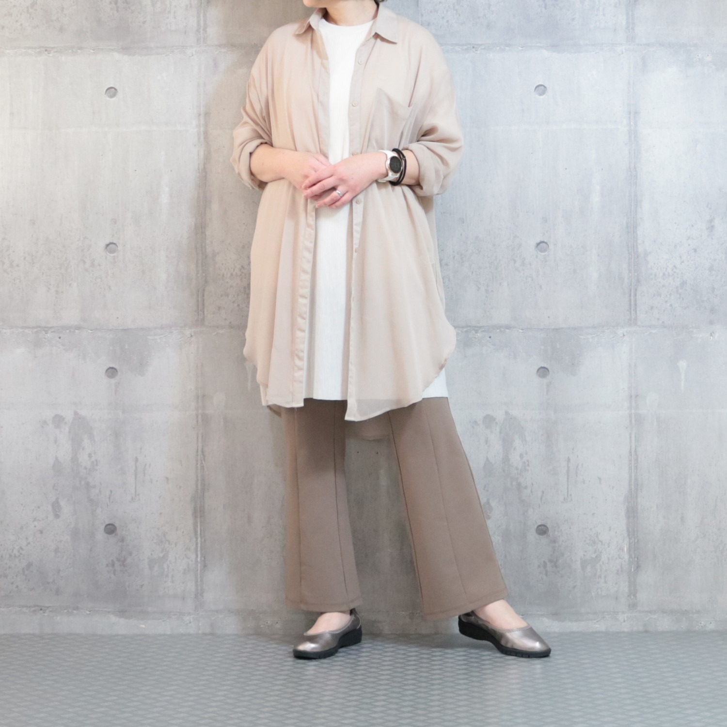 ブランコワール はっ水ストレッチ 超軽量プレーンパンプス