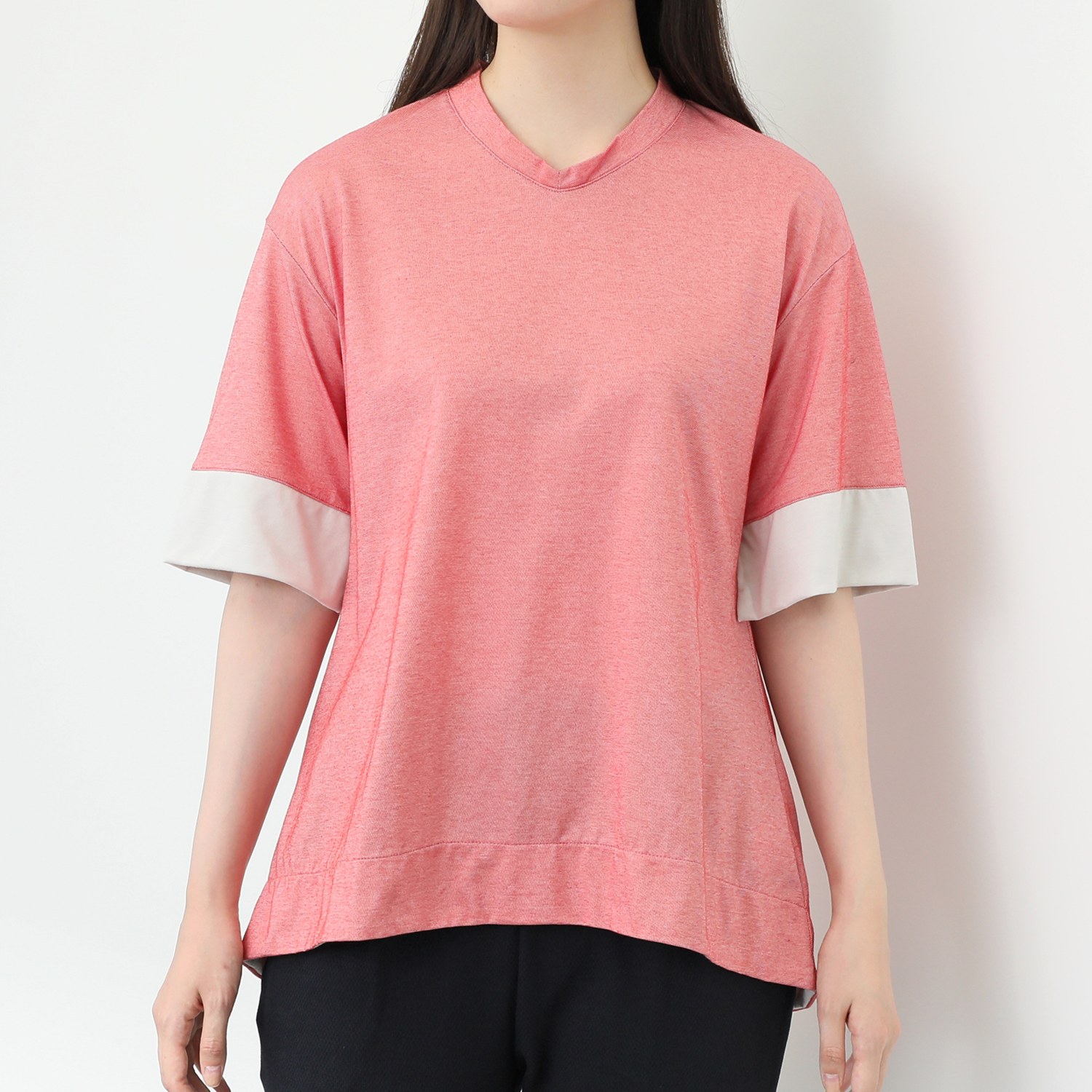 ＨＫビアン 速乾 配色デザイン チュニック 