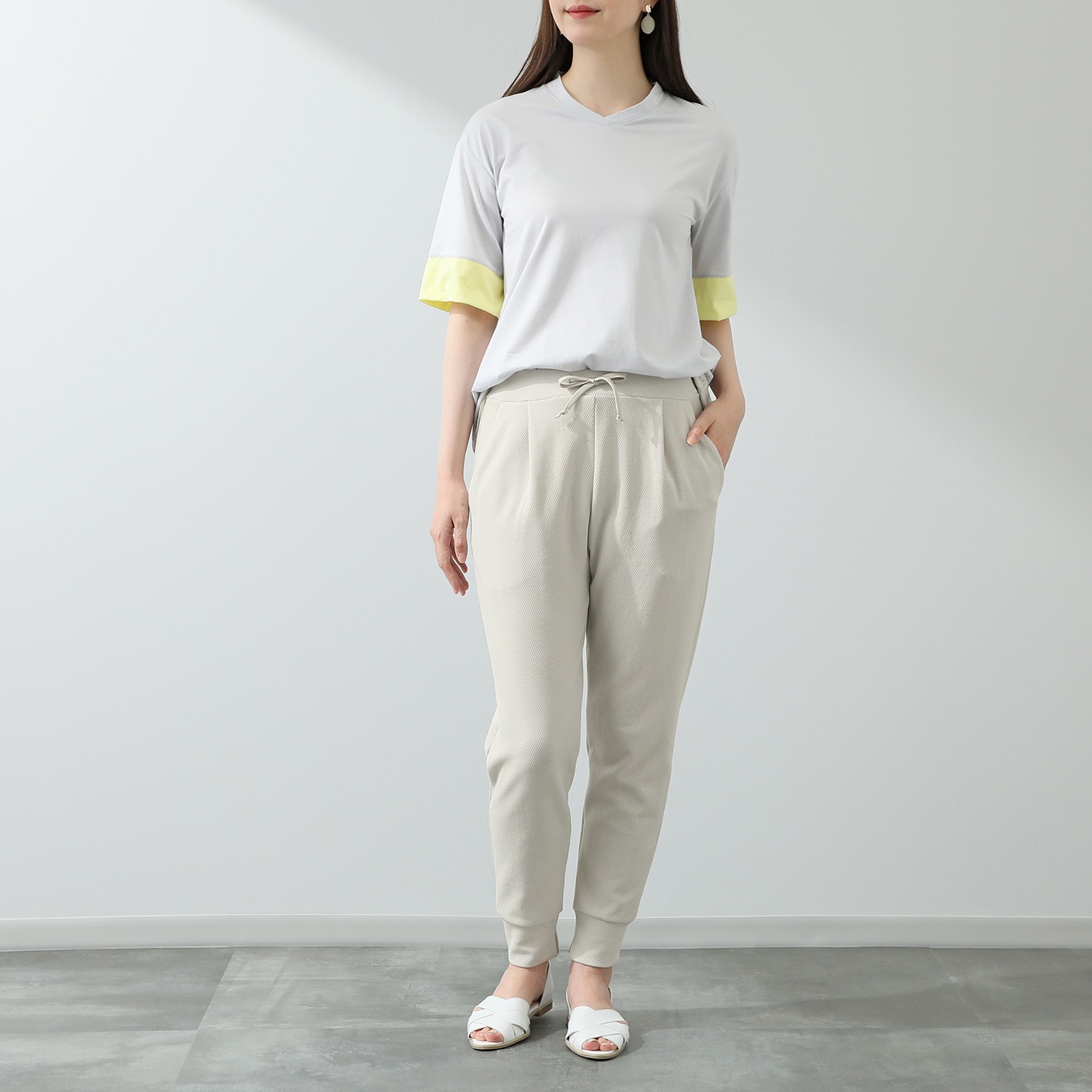 ＨＫビアン 速乾 配色デザイン チュニック 