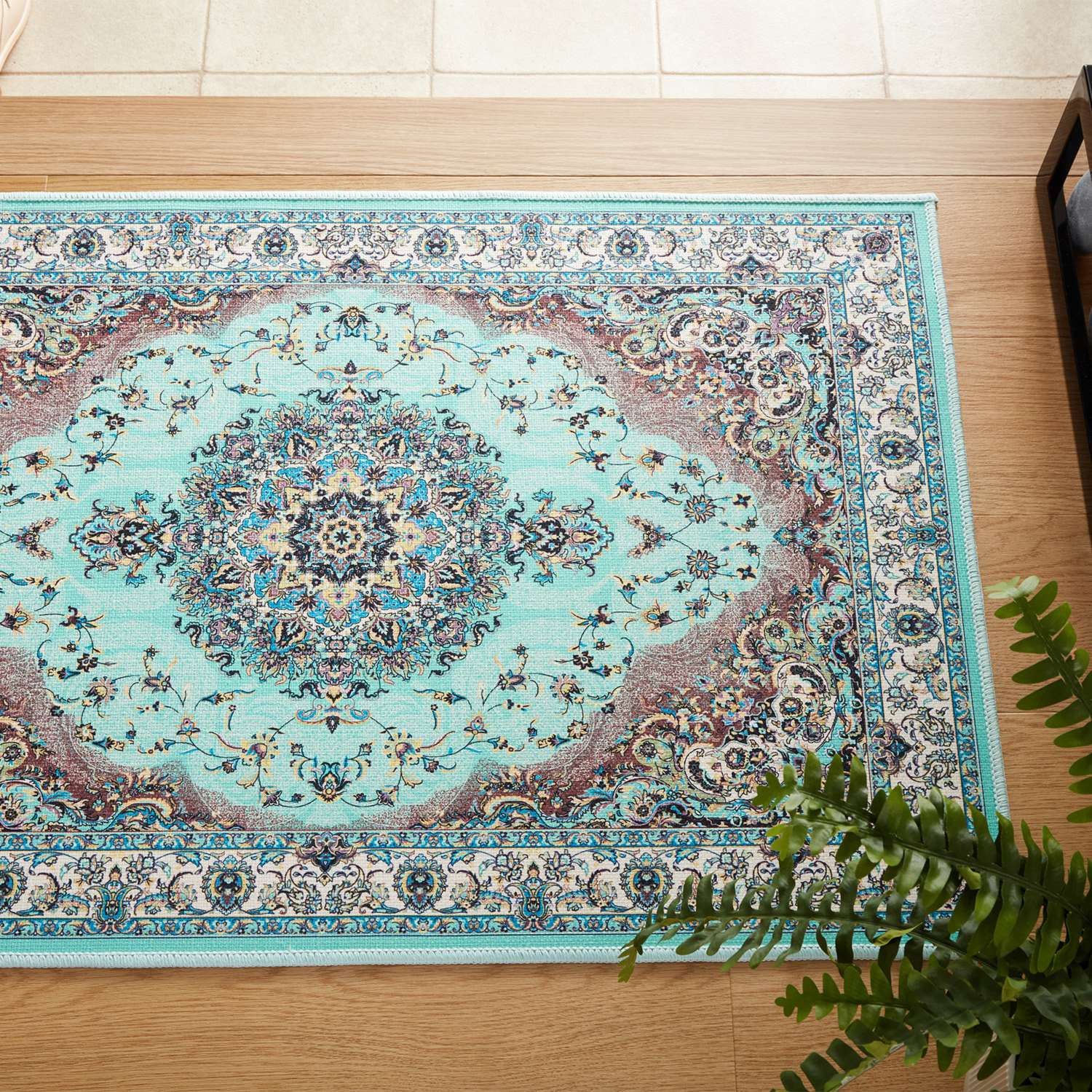 さらっと麻風 たためる ジャガード織 メダリオンマット