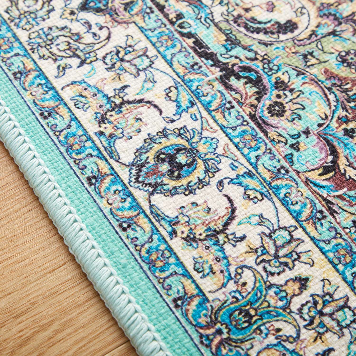 さらっと麻風 たためる ジャガード織 メダリオンマット