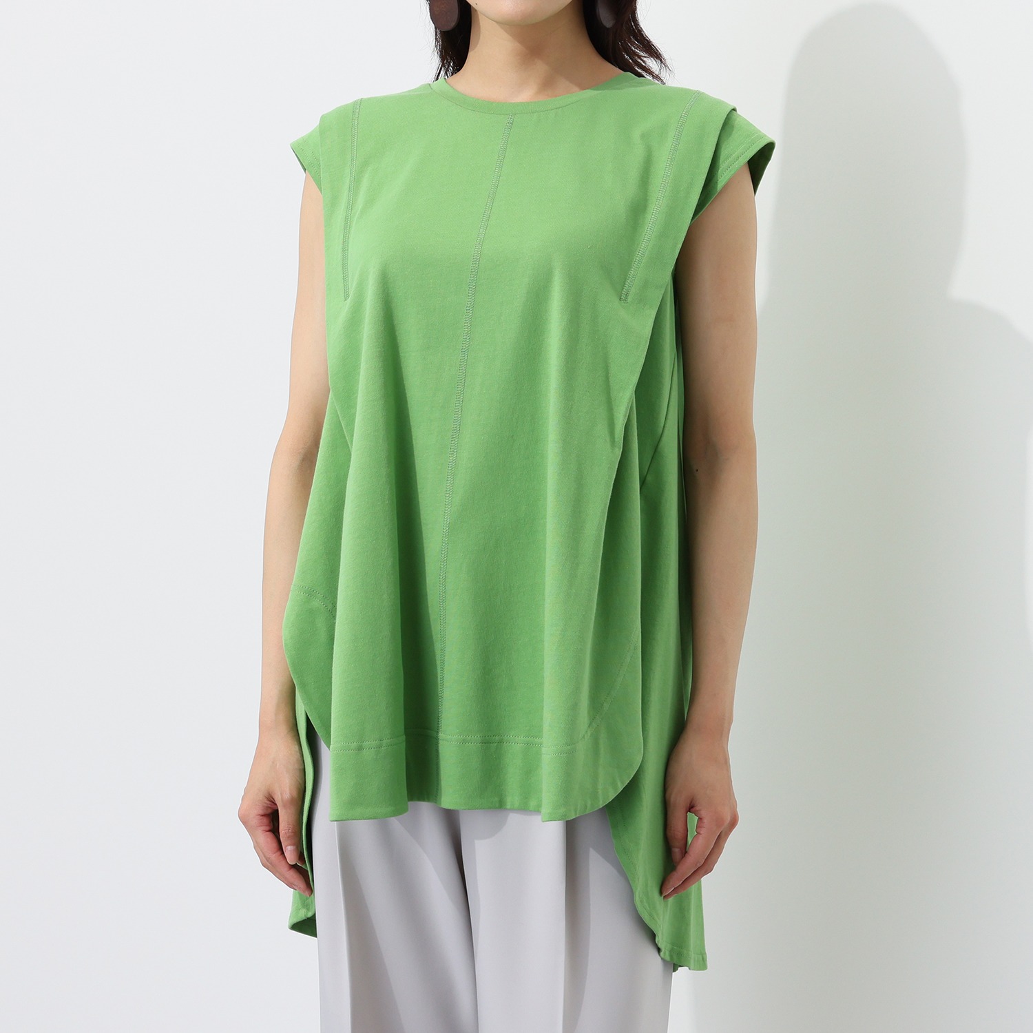 エムズ　スタイル コットン天竺 立体フレンチスリーブ チュニック