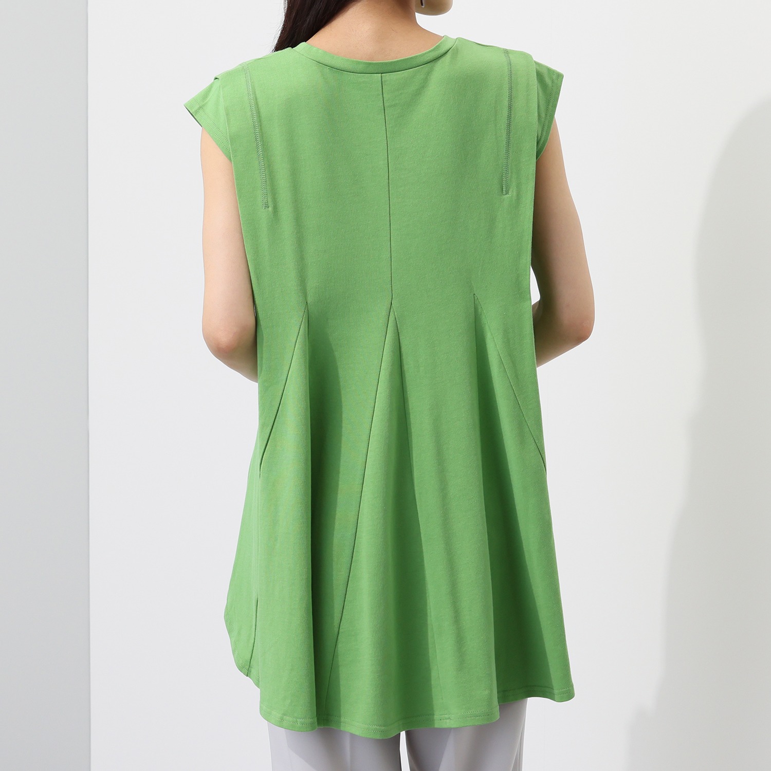 エムズ　スタイル コットン天竺 立体フレンチスリーブ チュニック