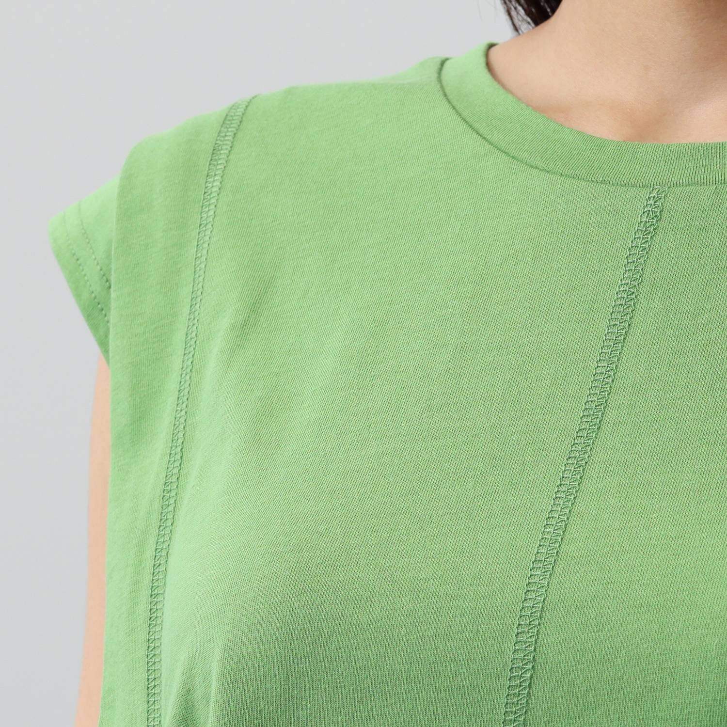 エムズ　スタイル コットン天竺 立体フレンチスリーブ チュニック