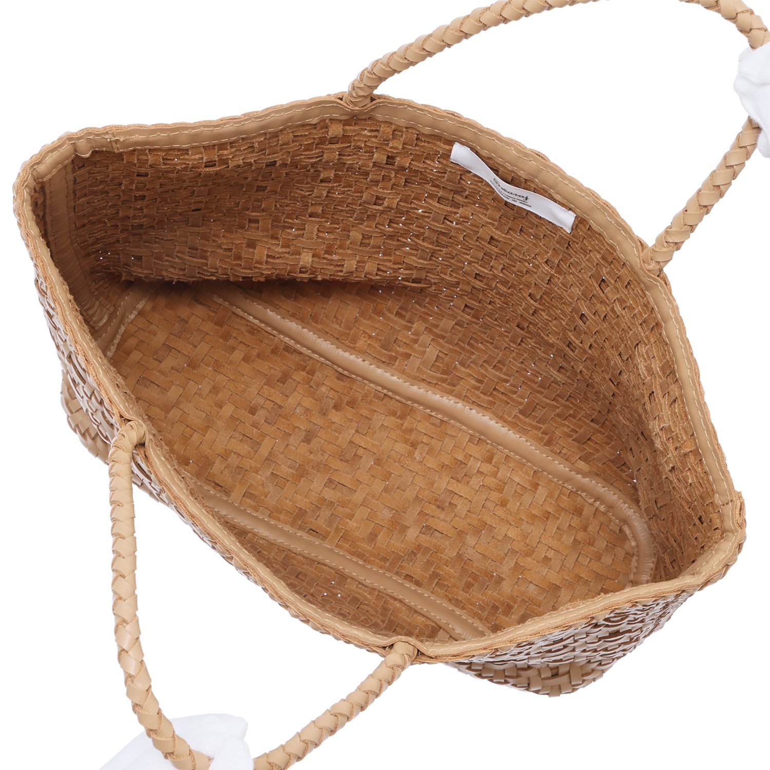 スワラージ 牛革 手編みのメッシュバッグ