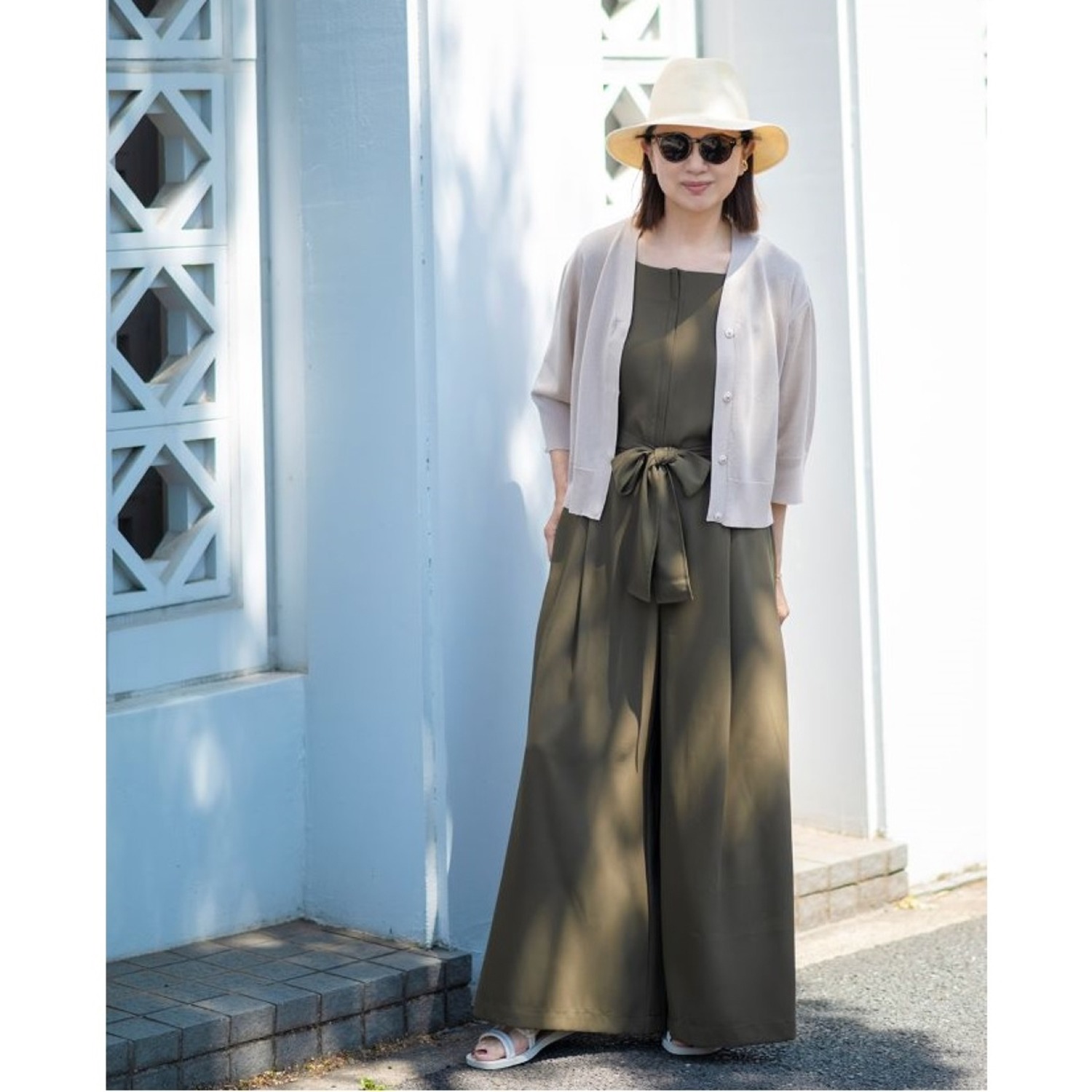 イロプライム バックサテンジョーゼット オールインワン