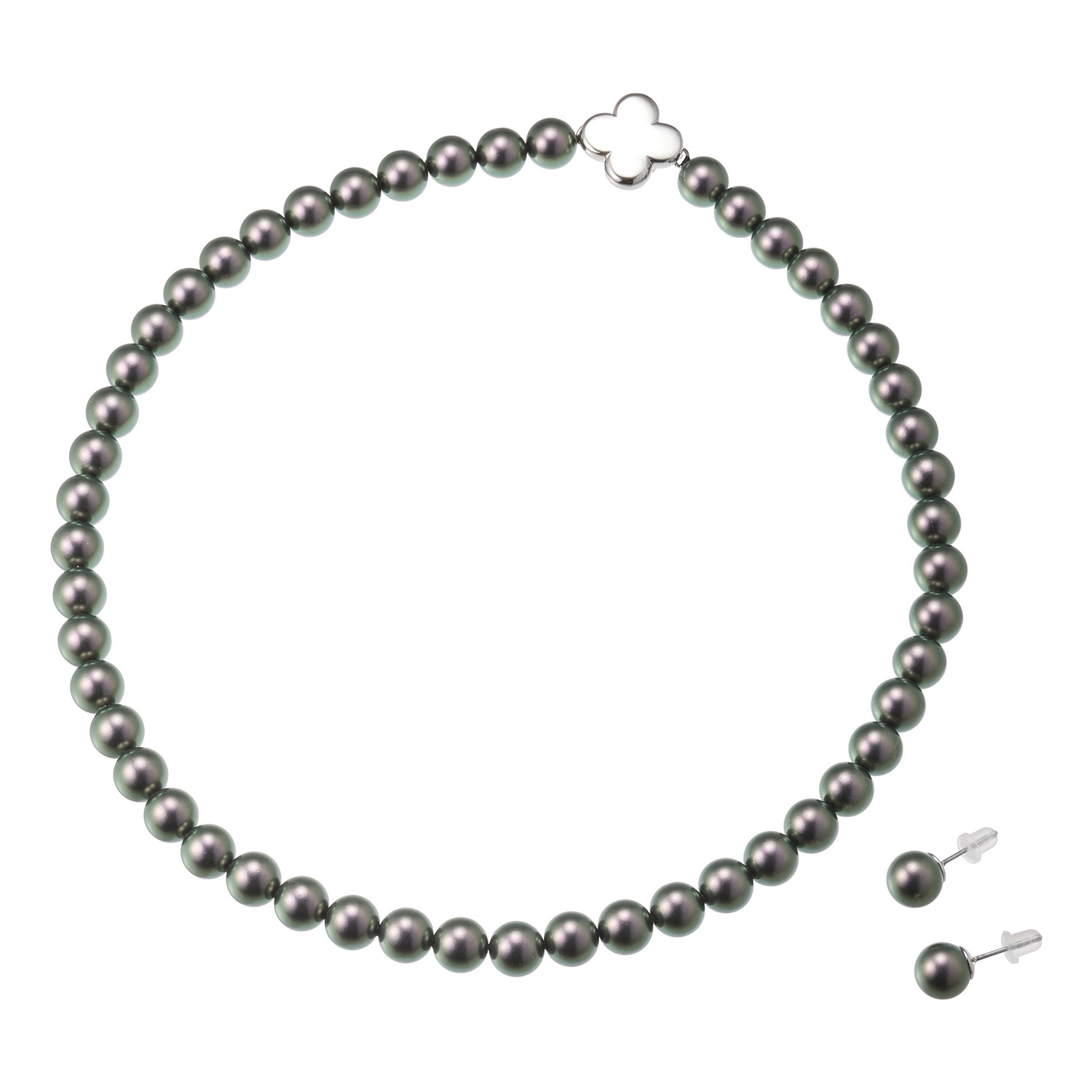 プレミアムパール 泉州の職人技 貝パールネックレス＆ イヤリング／ピアスセット