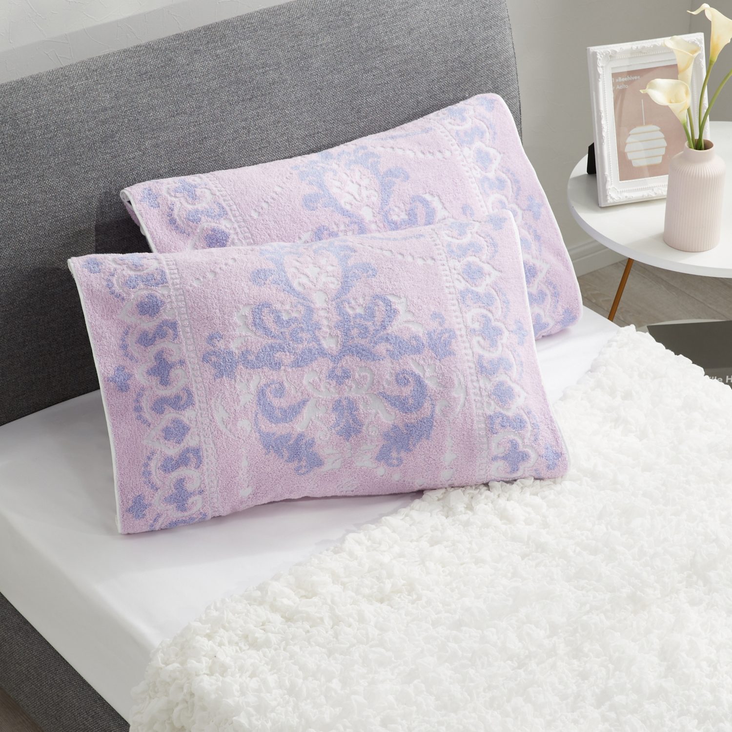 西川 ふんわりやわらか ラグジュアリー 今治タオルピローシーツ 同色２枚組