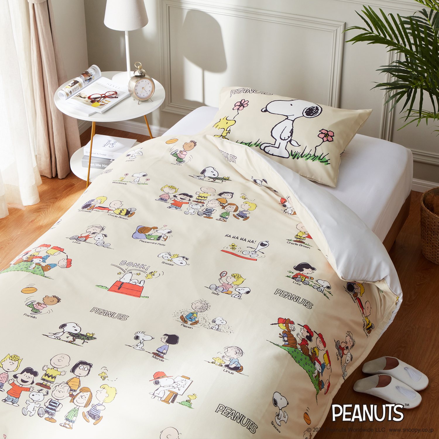 ＜シングル＞スヌーピー 掛けふとんカバー＆ピローケース