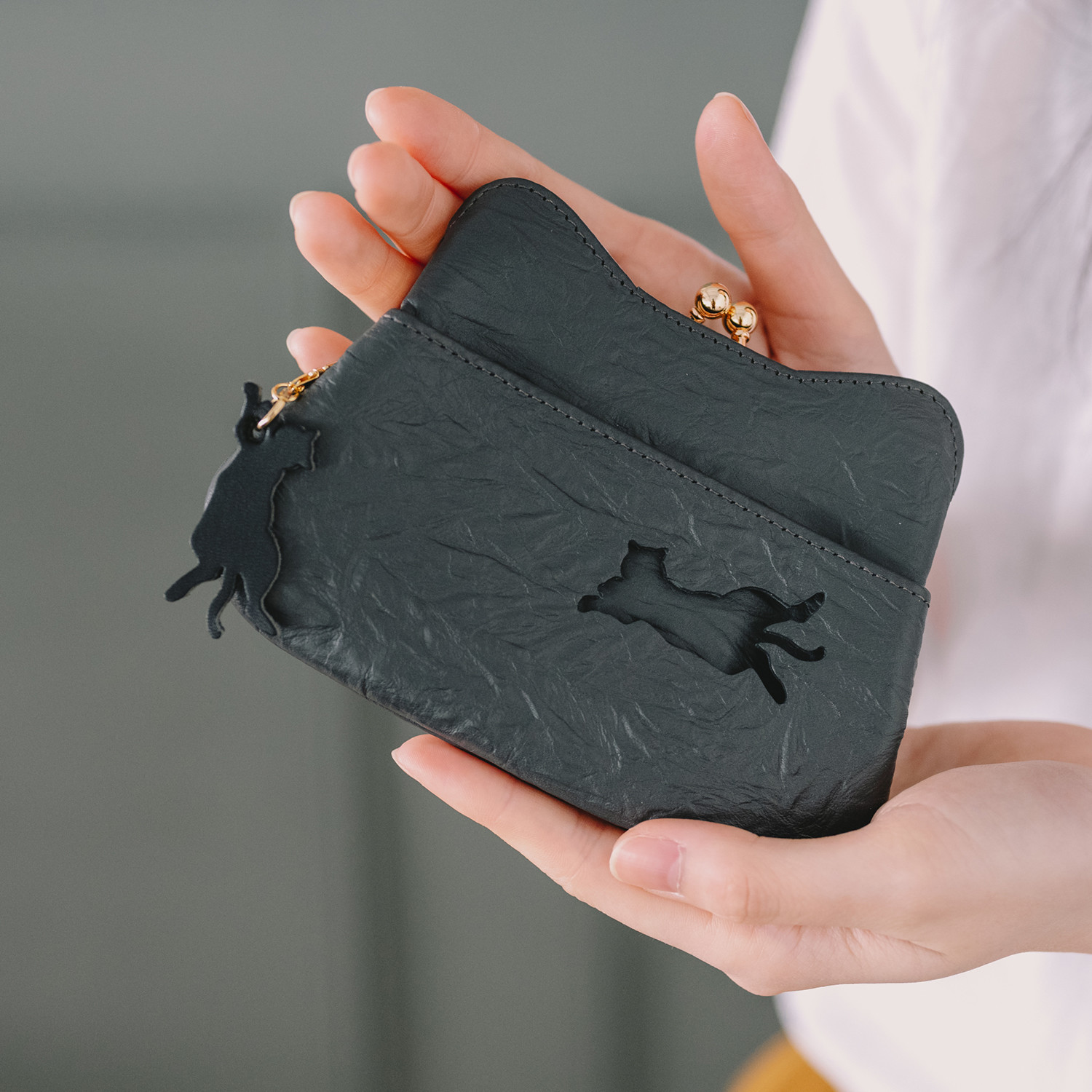 アオネコ マグネット＆がま口ミニウォレット ＜保護ネコ寄付チケット ９００円分付＞