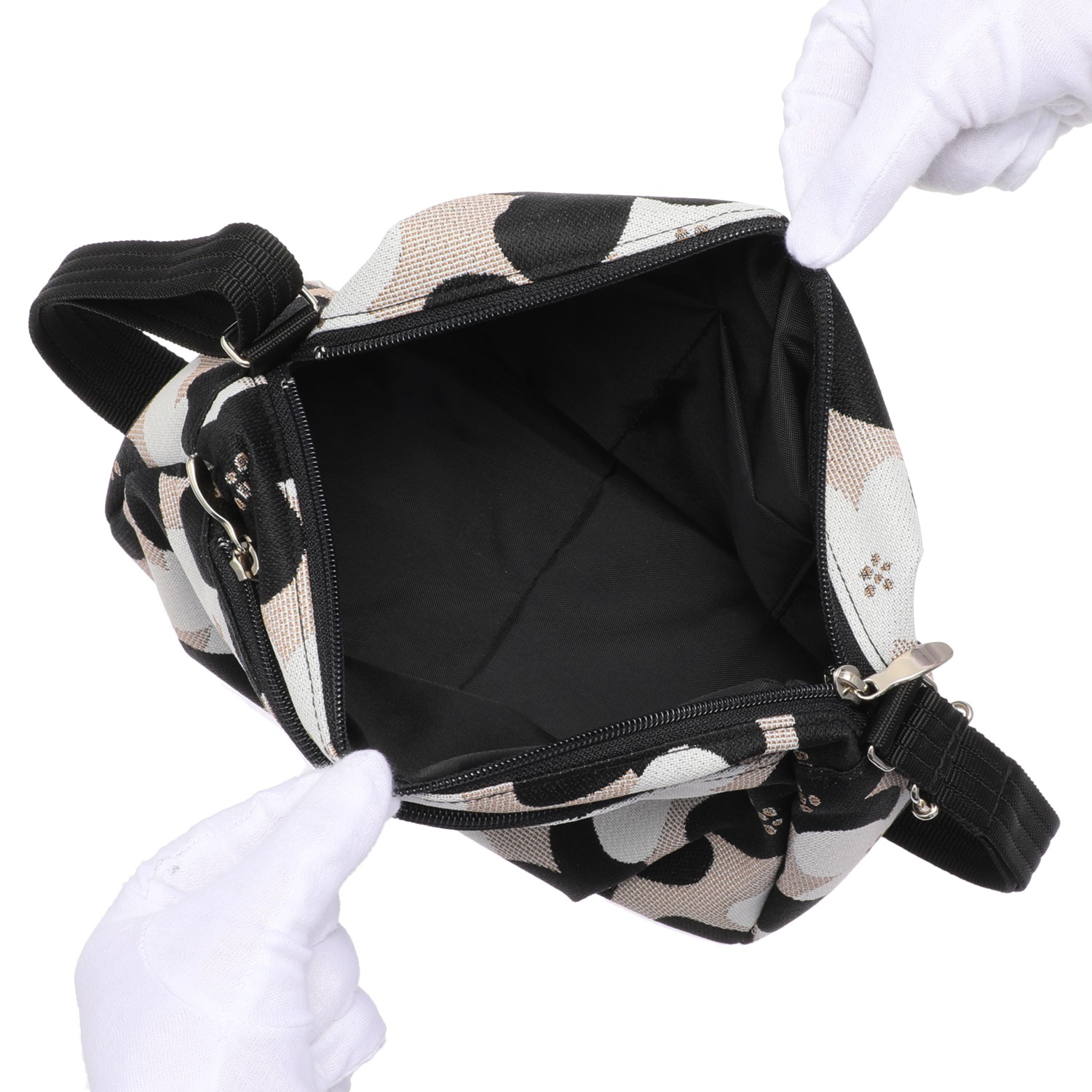 フクロモノ ＜日本製＞ 尾州織 ハナミズキ柄 ショルダーバッグ 