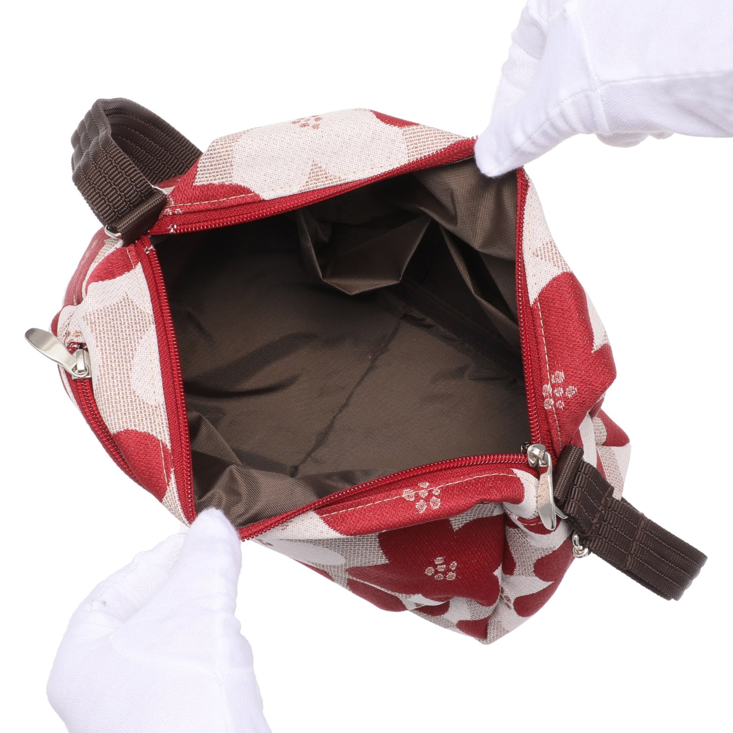 フクロモノ ＜日本製＞ 尾州織 ハナミズキ柄 ショルダーバッグ 