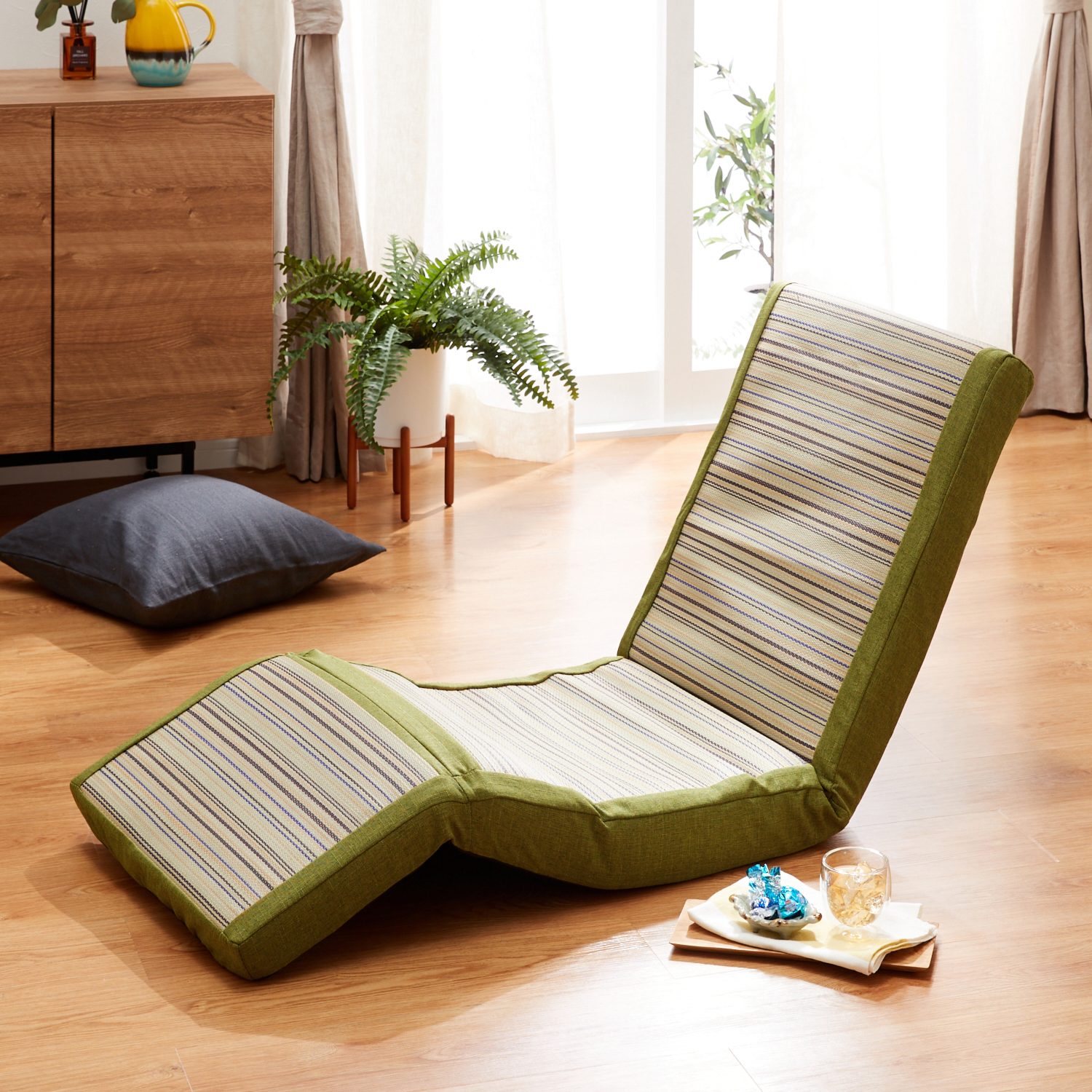 わごこち お好みの姿勢でくつろげる さらっと快適 い草カバー付 リクライニング座椅子