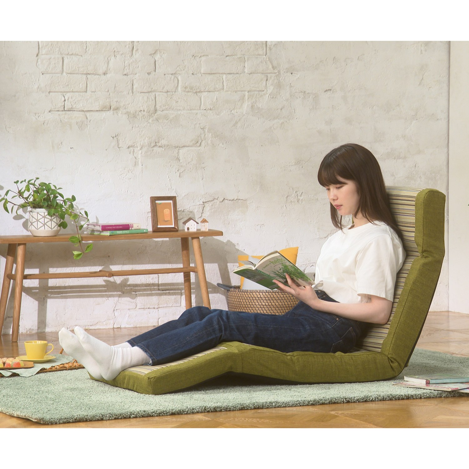 わごこち お好みの姿勢でくつろげる さらっと快適 い草カバー付 リクライニング座椅子