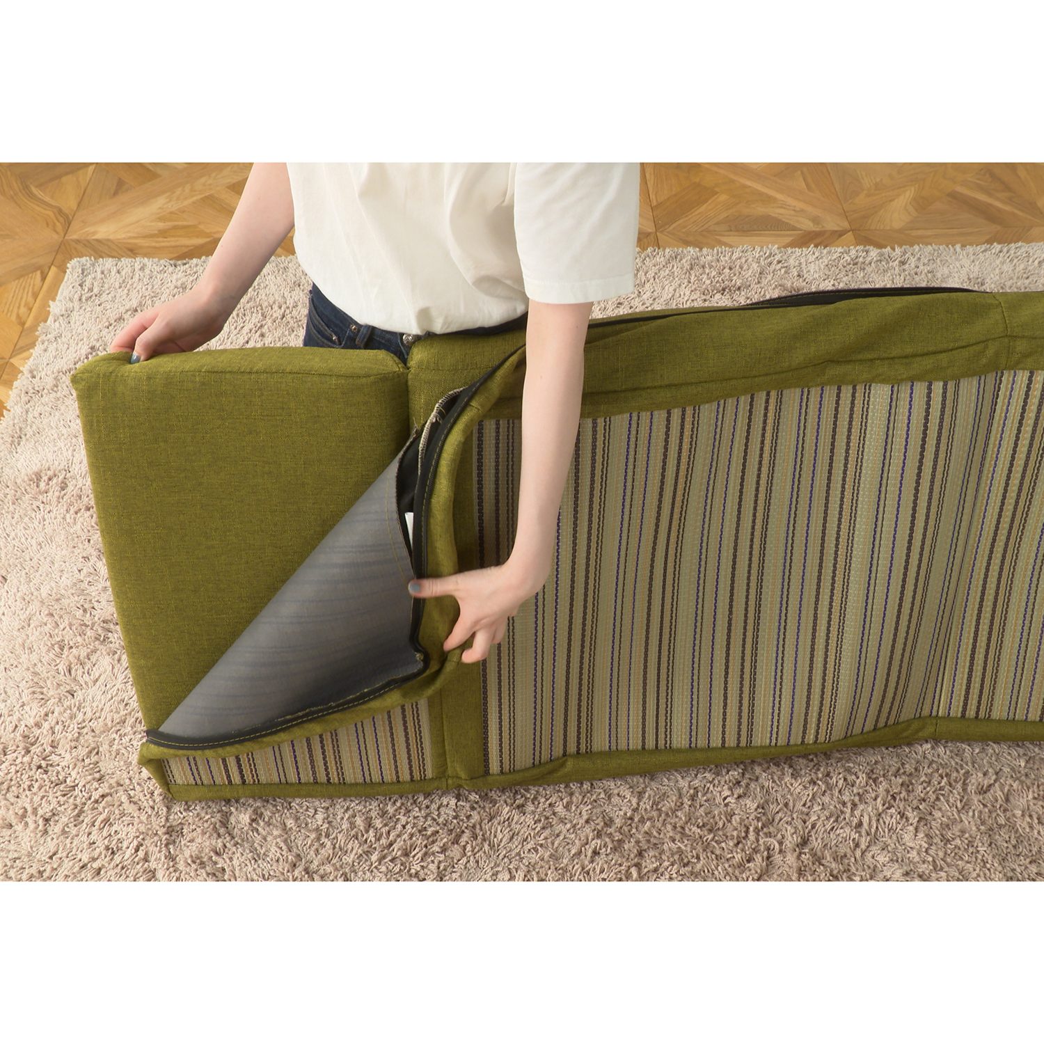 わごこち お好みの姿勢でくつろげる さらっと快適 い草カバー付 リクライニング座椅子