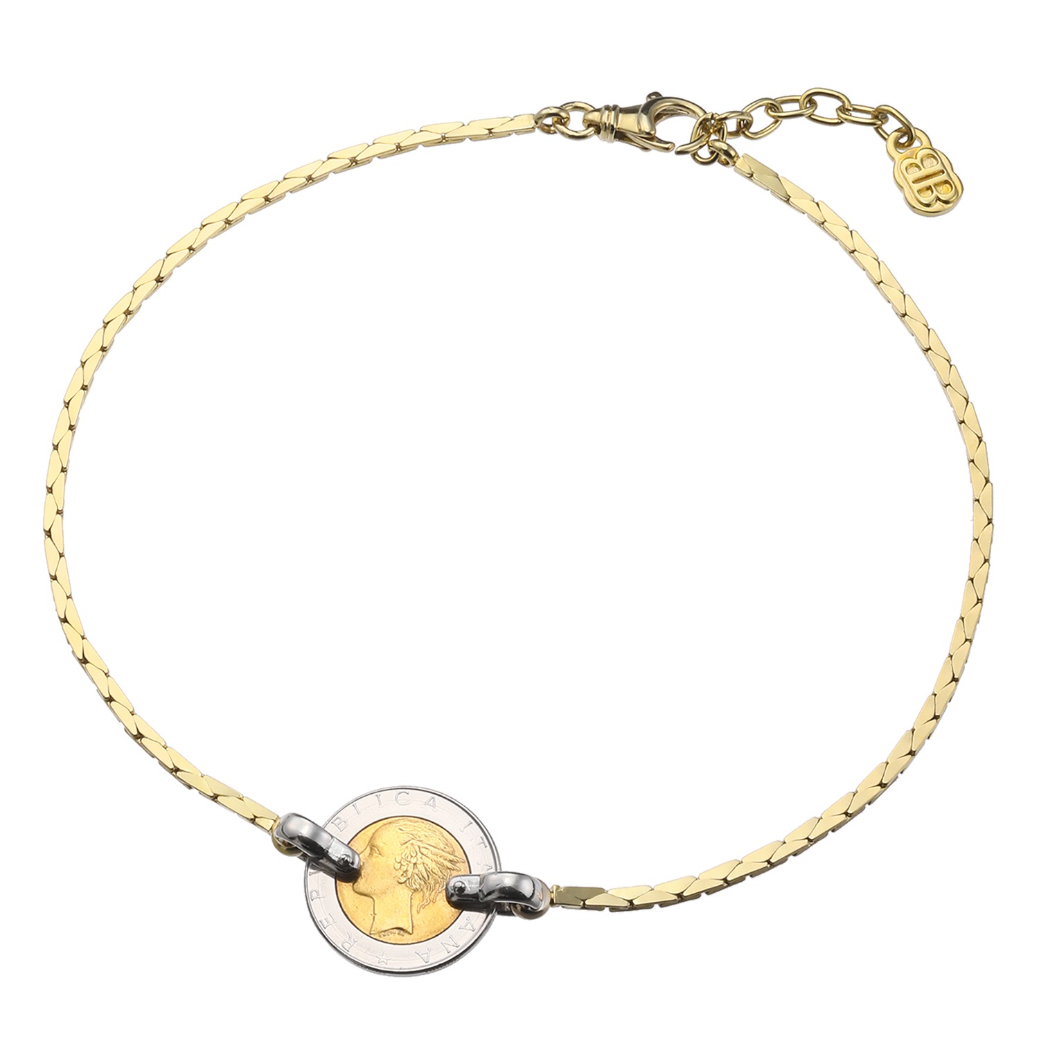 ワールドコインズ イタリアコイン ５００リラデザイン メタルネックレス