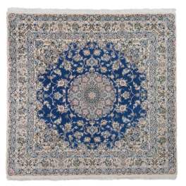 ＜正方形＞ライオンラグス ナイン産 ウール１００％ ペルシャ絨毯 