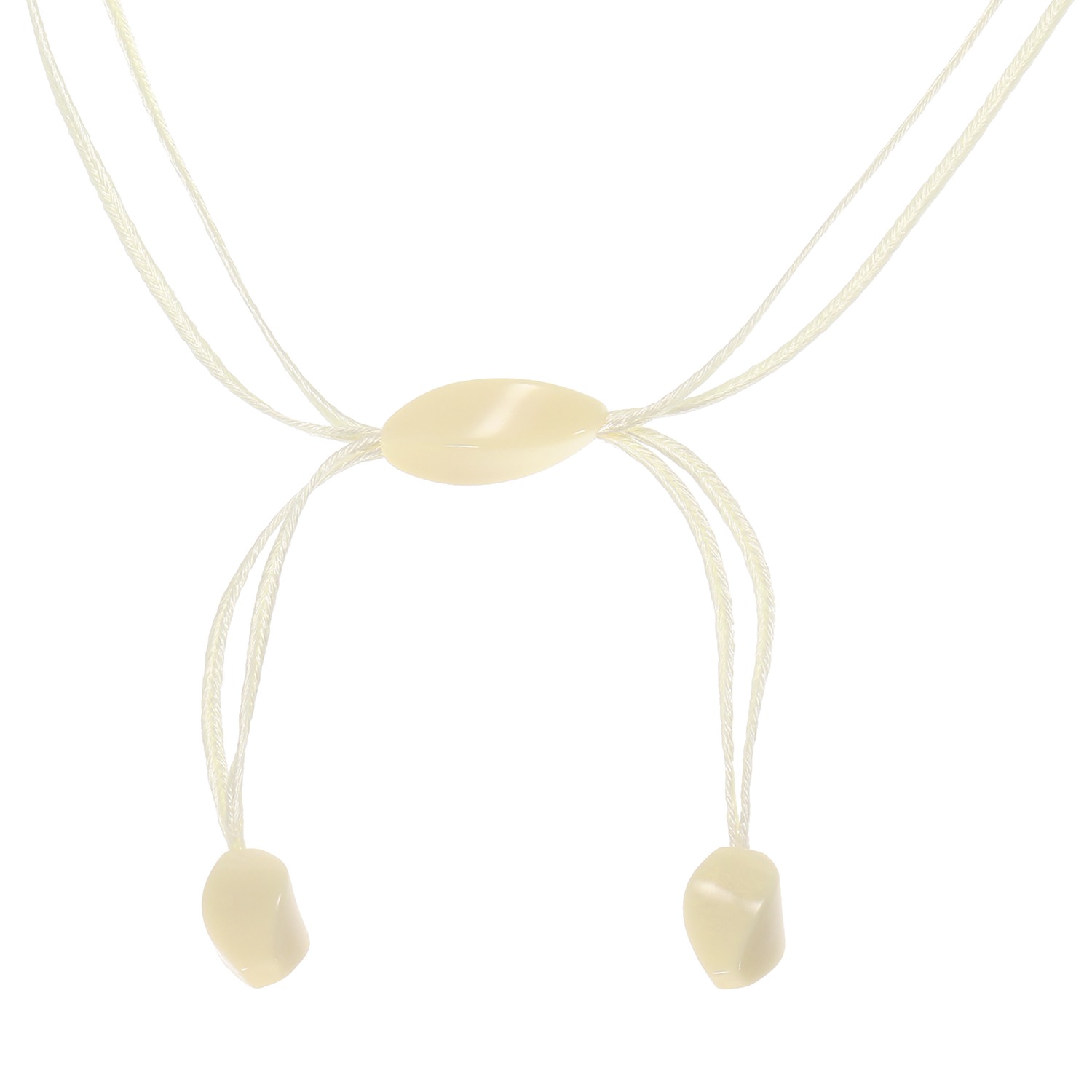 アイボリーナ アイボリーカラー デザイン ロングネックレス